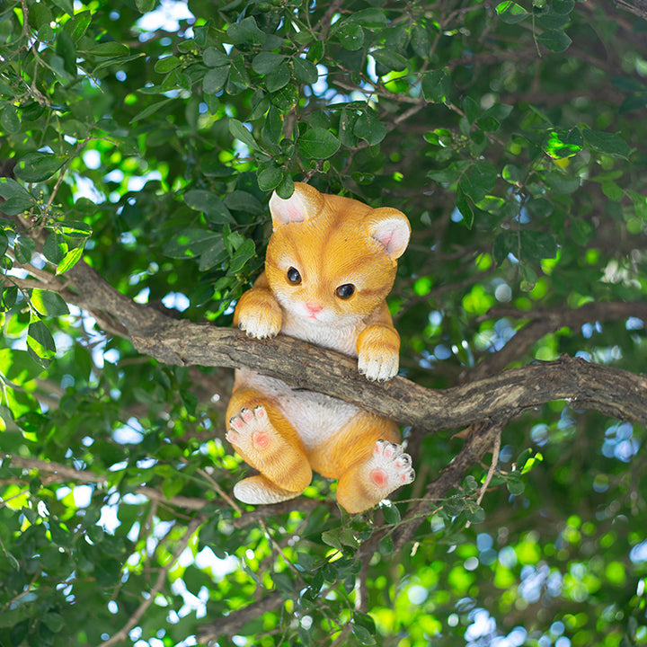 Adorable Resin Cat Pendant for Garden and Home Décor