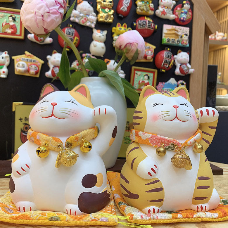 Cat Ceramic Decoration Japanese Decorative Lucky Cat Blessing Pet Cat Home Decoration