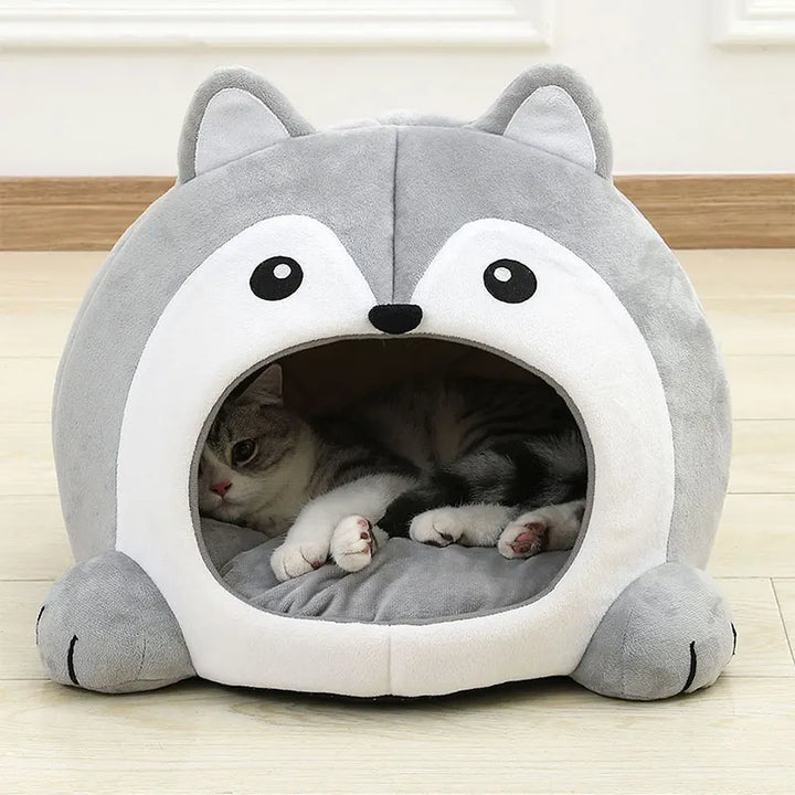 Cozy Plush Cat Bed & Lounger