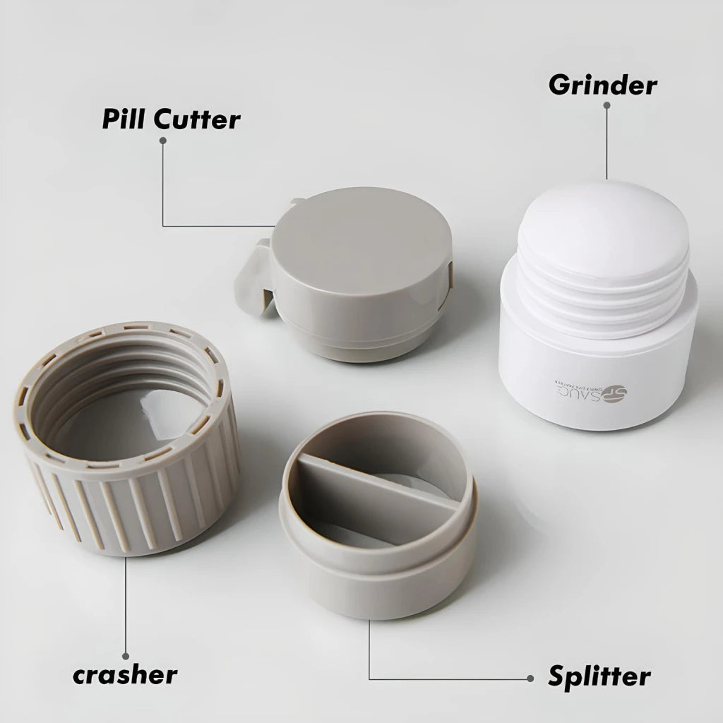 4-in-1 Portable Medicine Crusher & Pill Cutter