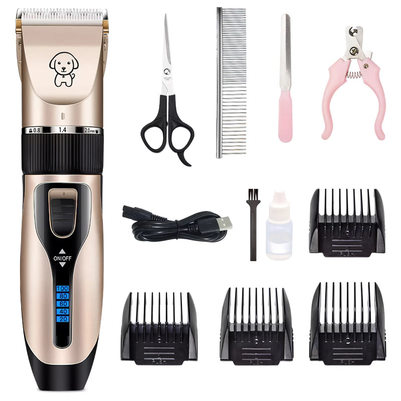 Pet Hair Trimmer and Grooming Kit