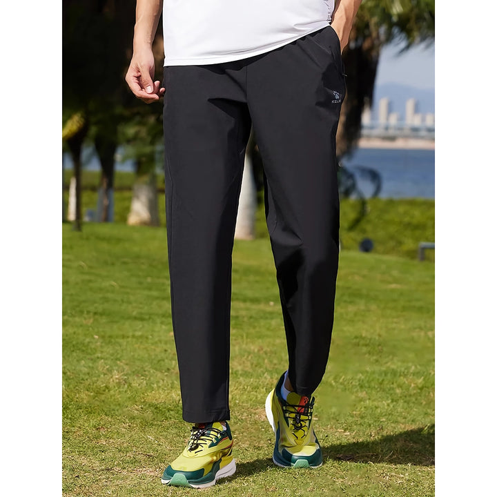 Men's Four-Side Elastic Woven Fitness Pants - Spring & Summer Stretch Straight Pants