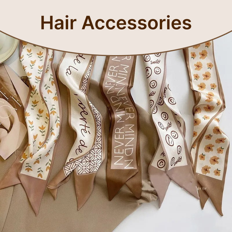 High-Grade Nude Silk Scarf Hair Band