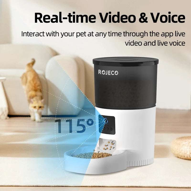 Smart Automatic Cat Feeder with Camera and Voice Recorder