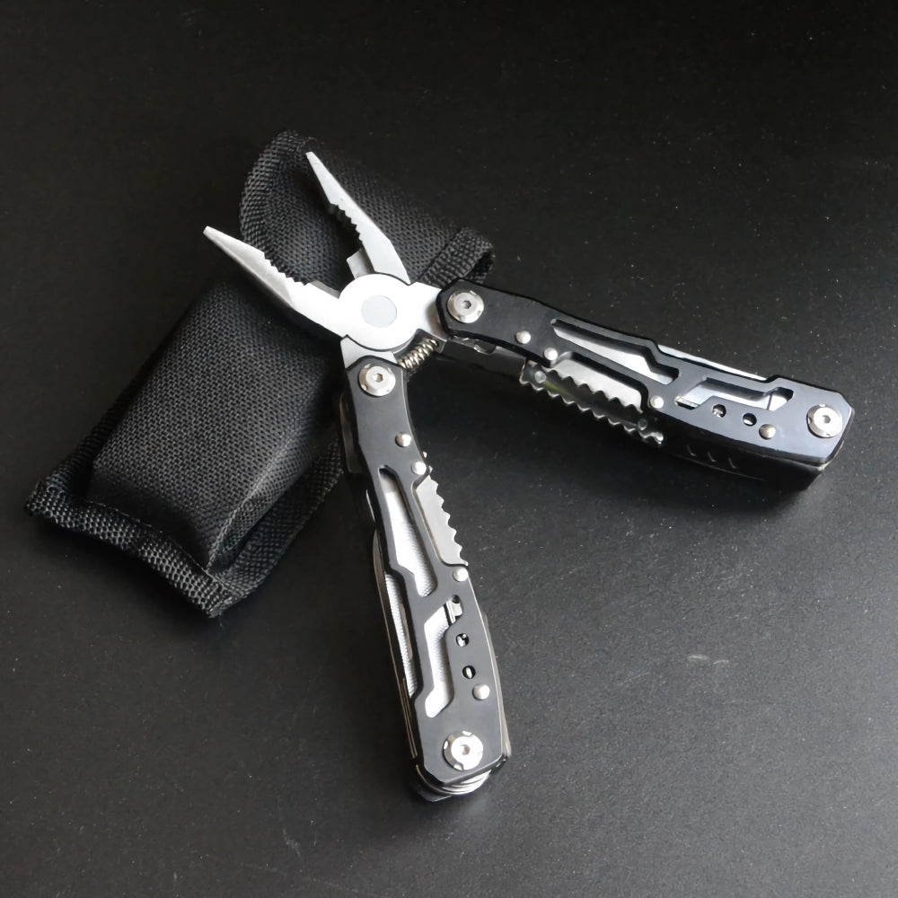 Compact Outdoor Multitool Folding Survival Knife & Pliers