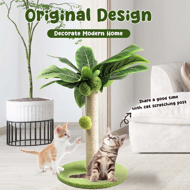 Green Leaves Cat Scratching Post