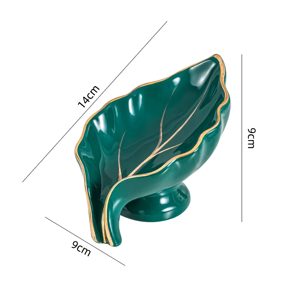 Elegant Ceramic Leaf Soap Dish