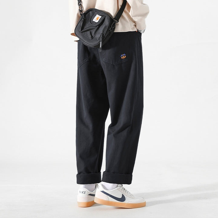 Men's Loose Cargo Pants Straight Casual Trousers