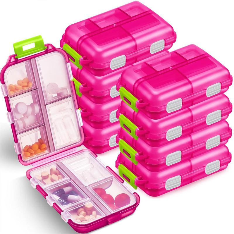 Travel Pill Organizer Pocket Portable Pill Case with 10 Compartments