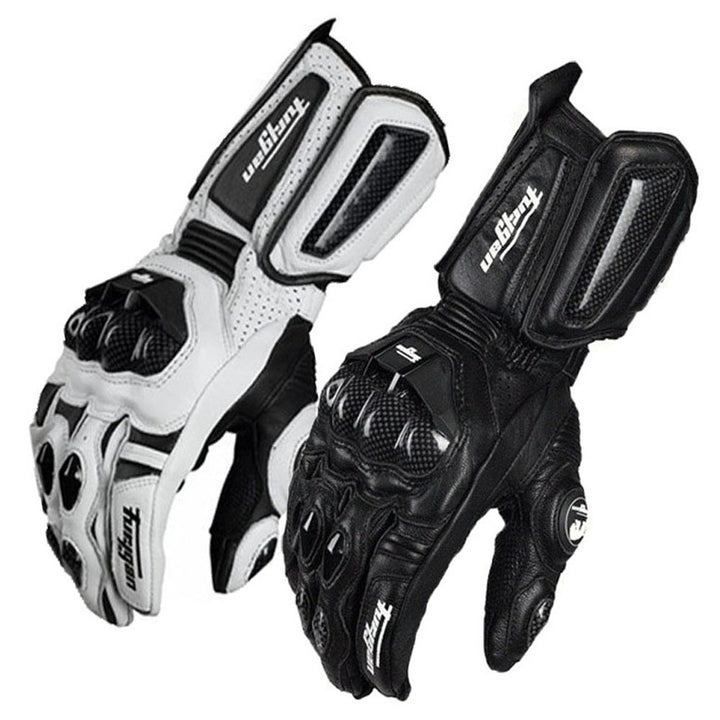 Motorcycle Leather Carbon Fiber Racing Riding Anti-fall Breathable Non-slip Gloves