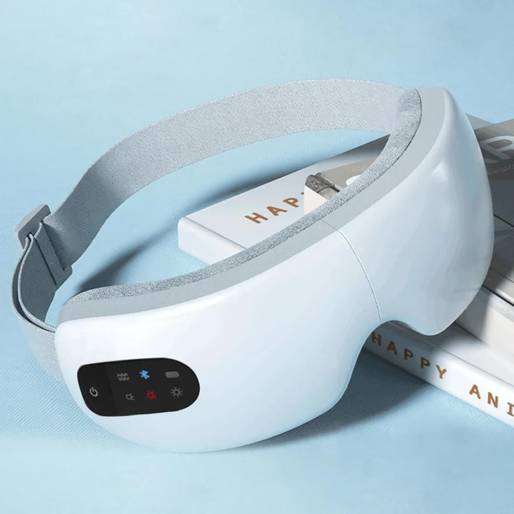 Smart Eye Massager with Heat, Vibration, and Bluetooth for Relaxation & Better Sleep