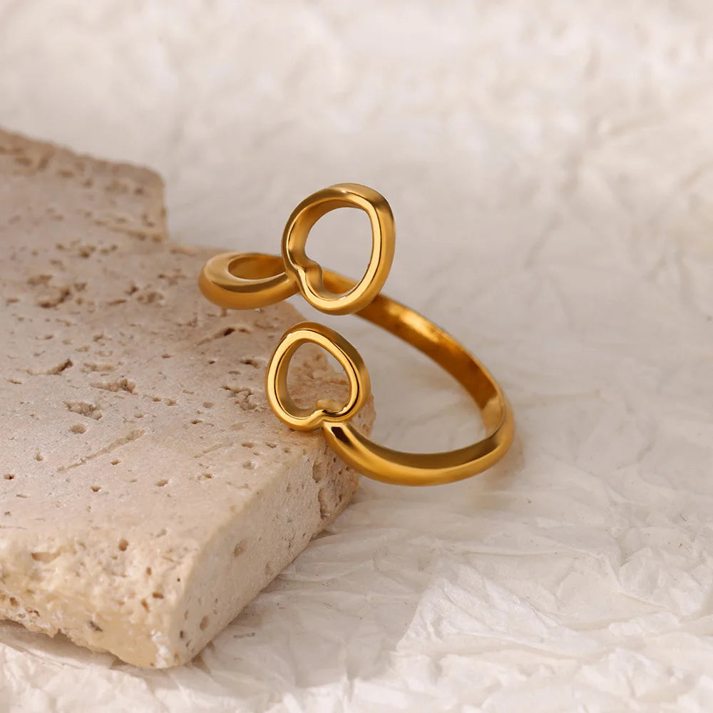 Gold Wave Ring for Women