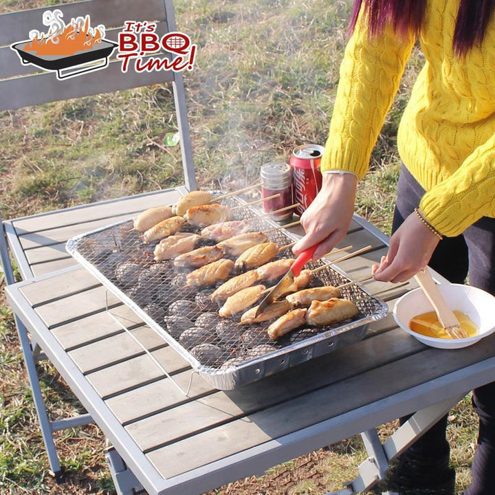 Portable disposable charcoal rack