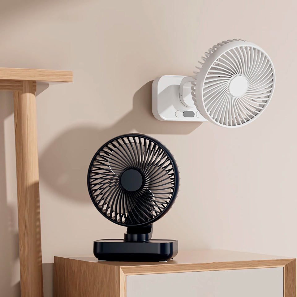 Portable Rechargeable USB Desk Fan with 4 Speeds