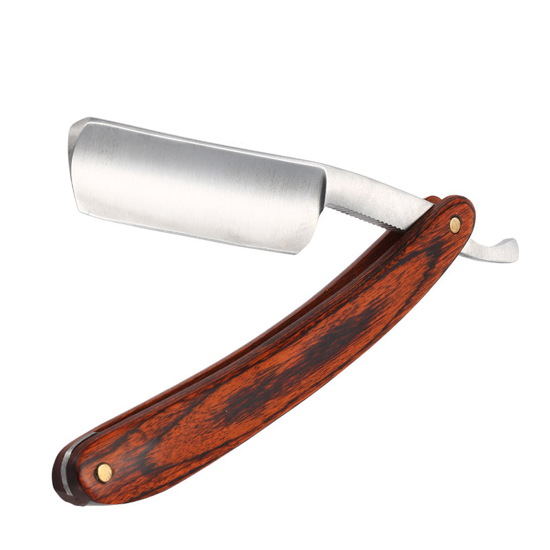 Classic Straight Razor with Beech Wood Handle & Carbon Steel Blade