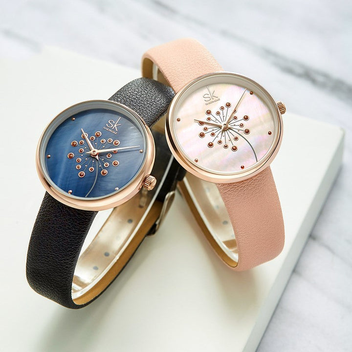 Dandelion Color Shell Face Female Watch