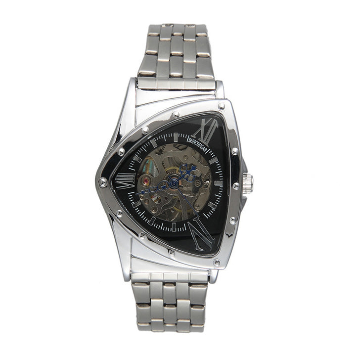 Hollow Triangle Automatic Mechanical Watch Stainless Steel Band