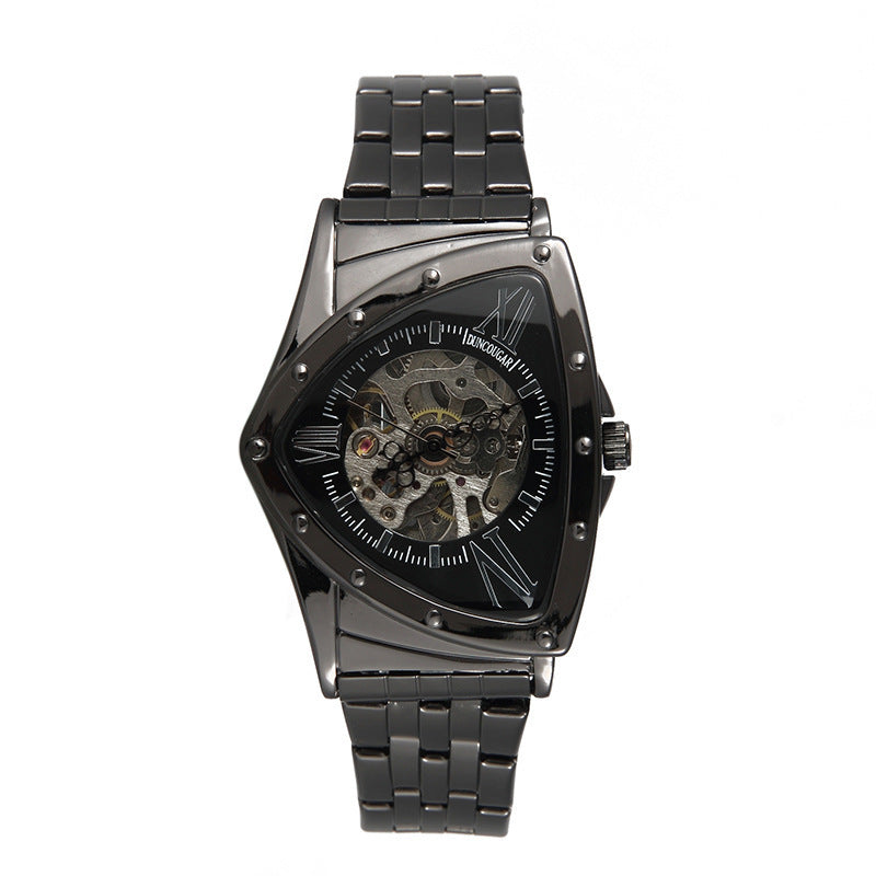 Hollow Triangle Automatic Mechanical Watch Stainless Steel Band