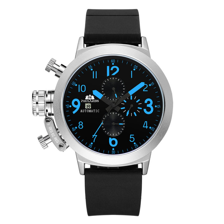 Automatic Mechanical Multifunctional Rubber Band Men's Watch