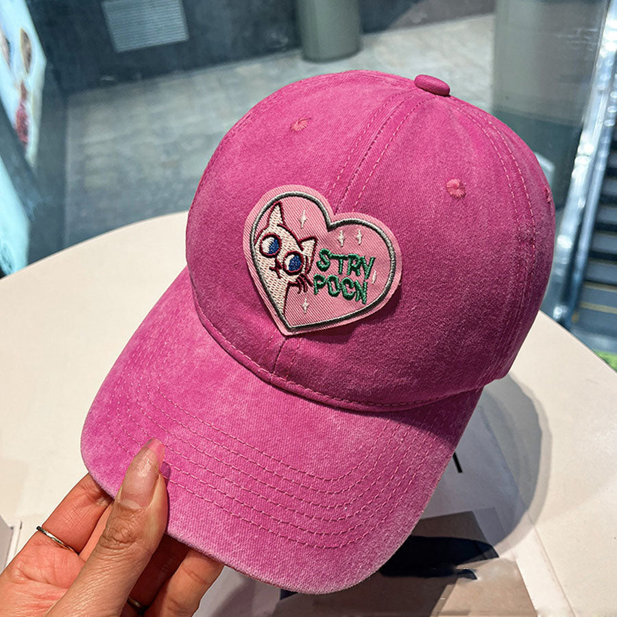 2PCS Cartoon Love Baseball Caps