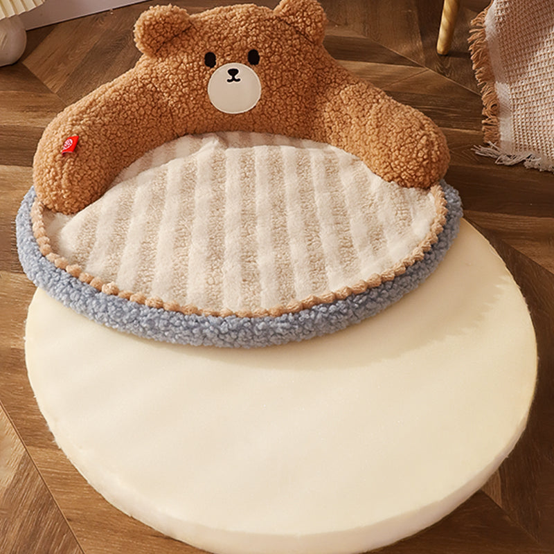 Bear Shaped Cozy Cat & Small Dog Bed