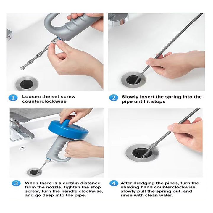 Multi-Length Handheld Drain Dredge Cleaner