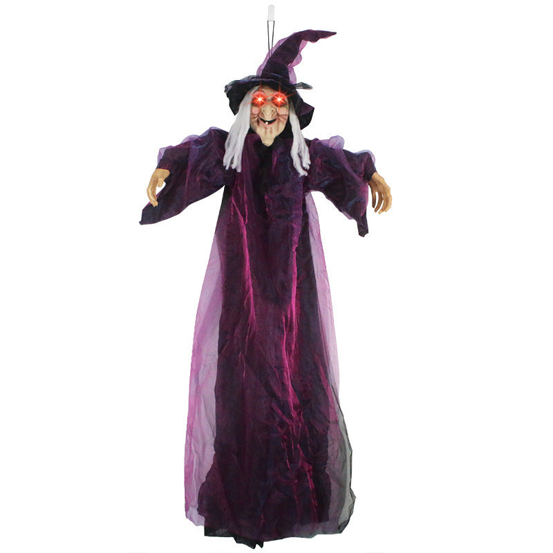 Voice Control Lighting Scream Purple Witch Chamber Escape House Of Horrors Hanging Ghost Pendant