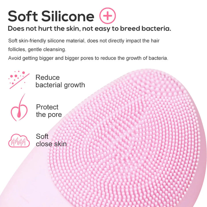 Electric Sonic Ultrasonic Silicone Face Cleansing Brush