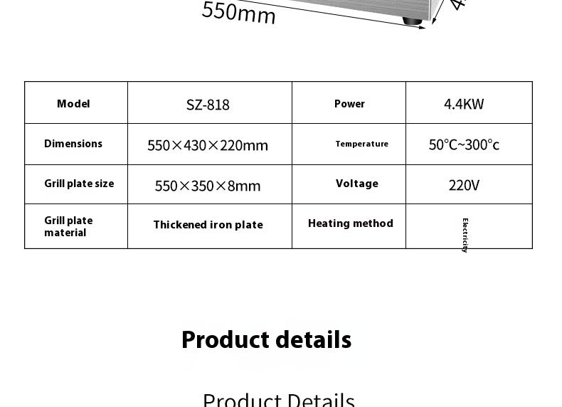 Electric Grill Commercial Equipment Gas Stall Cold Noodle Sheet Roasting Machine