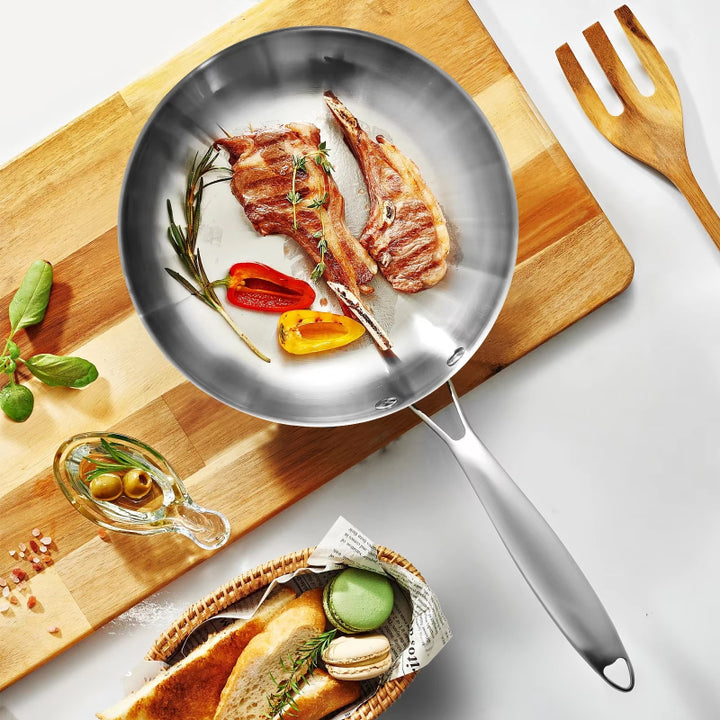 24CM Stainless Steel Frying Pan