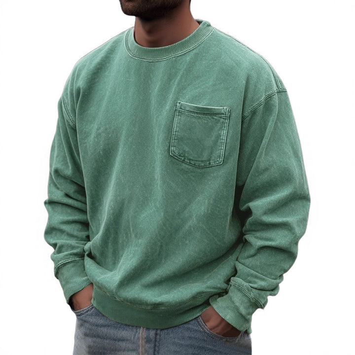 Men's Pullover Round Neck Long Sleeves Sweater