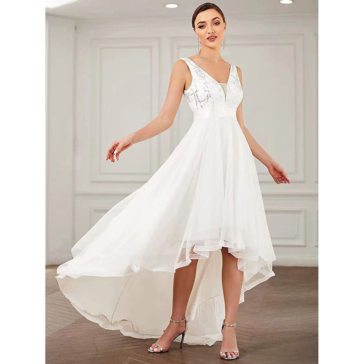 Bridesmaid Prom Evening Dress For Sequin Gauze Annual Meeting