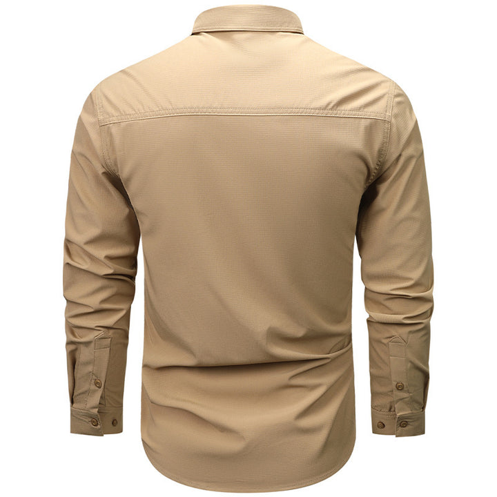 Men's Workwear Long Sleeve Shirt Outdoor Casual Thin Sports Jacket