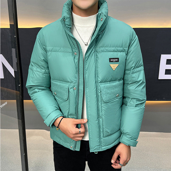 Stand Collar Casual Versatile Men's Down Jacket