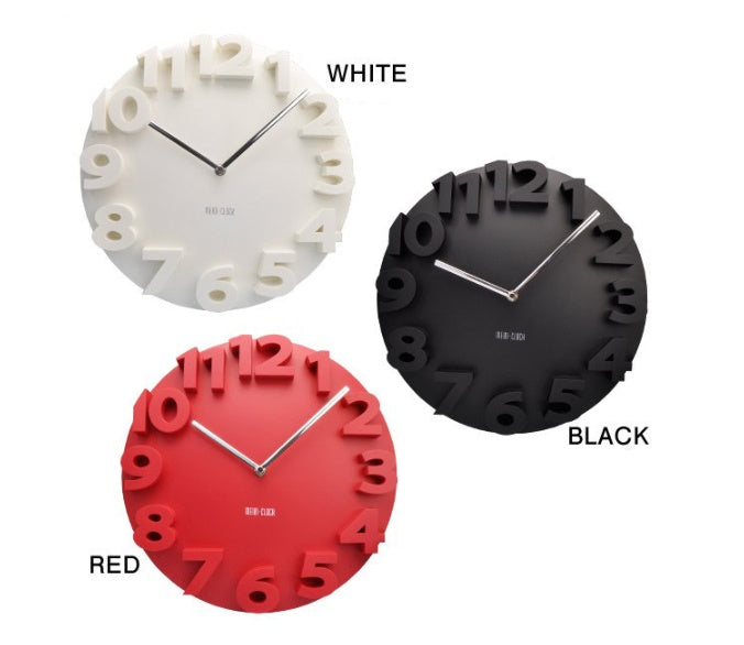 3D digital mute wall clock