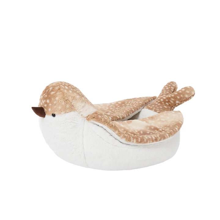 Winter Fleece Cat Sofa Bed - Cozy Sparrow-Shaped Pet Nest for Small Dogs and Cats