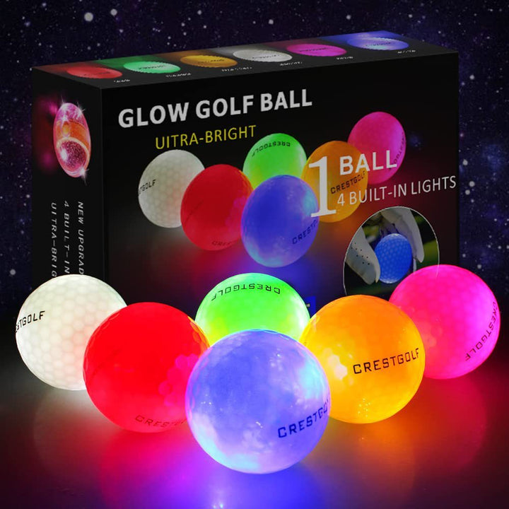 LED Glowing Golf Ball Night Practice 6 Pieces In A Box