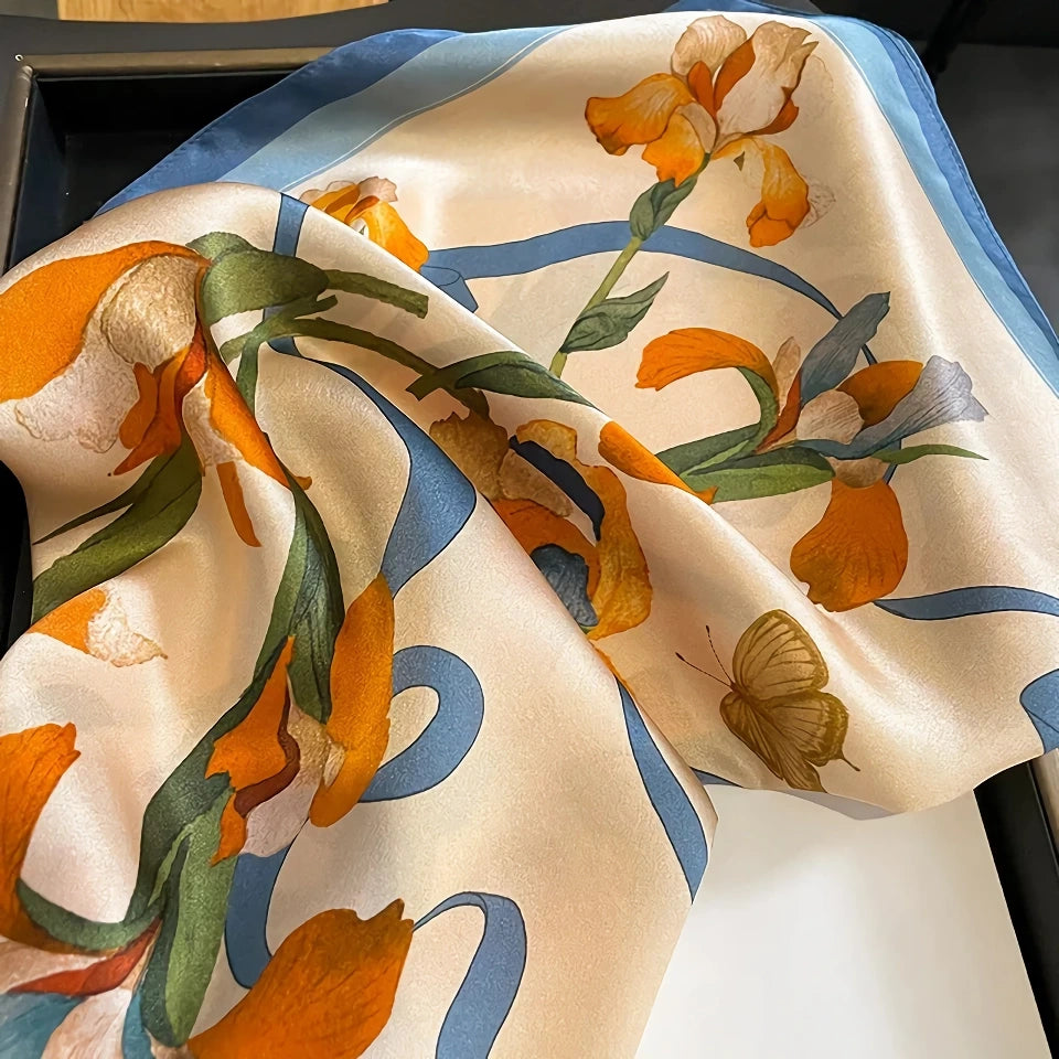 Luxurious 100% Silk Square Scarf for Women