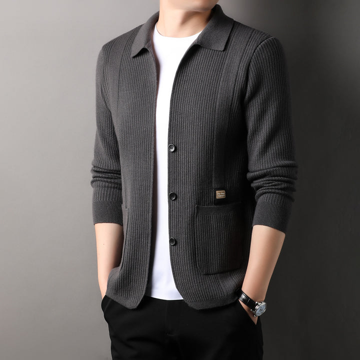 Knitted Cardigan Men's Sweater Coat