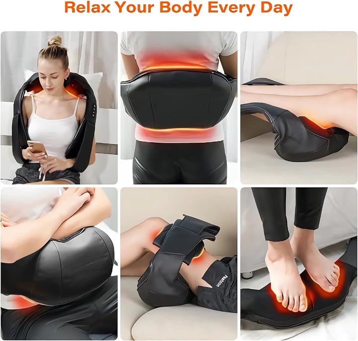 Neck and Shoulder Massager with Heat – Electric Back Massager