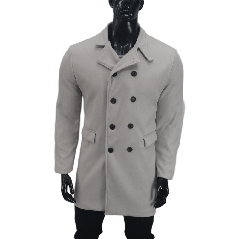 European And American New Plus Size Woolen Coat Men