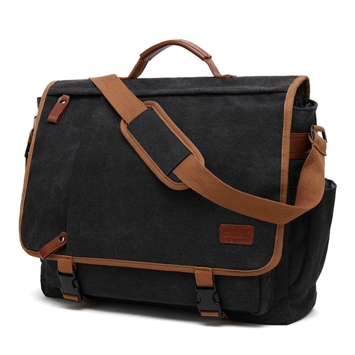 Men's Canvas Waterproof Large Capacity Shoulder Bag