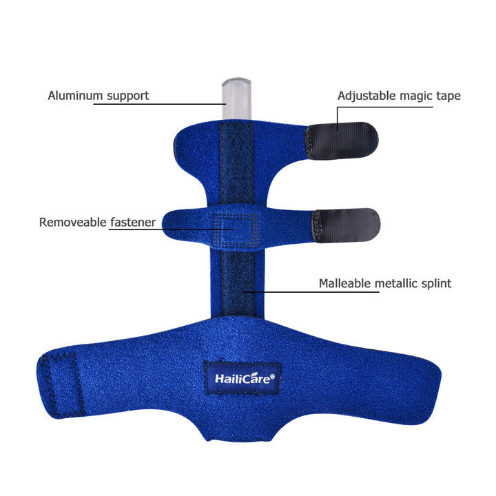 Adjustable Finger Splint Brace with Aluminum Alloy Stabilizer