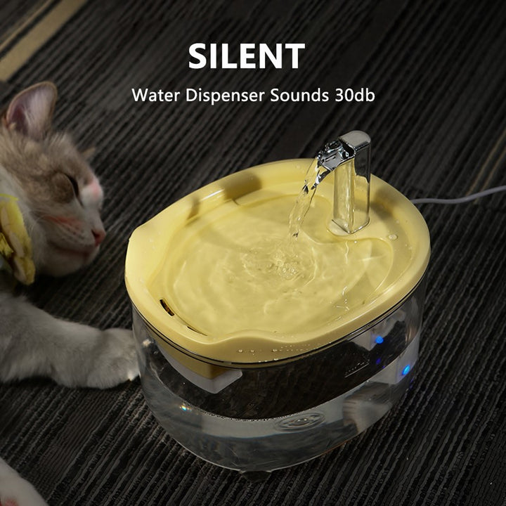 1500ml Ultra-Quiet Cat Water Fountain with USB Charging and Burnout Prevention