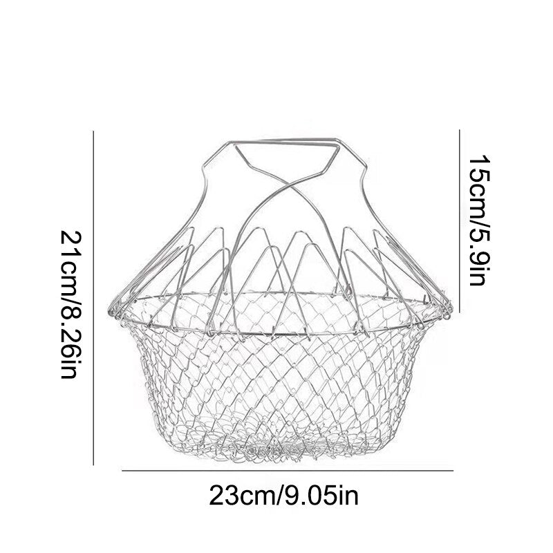 Foldable Stainless Steel Fryer Basket