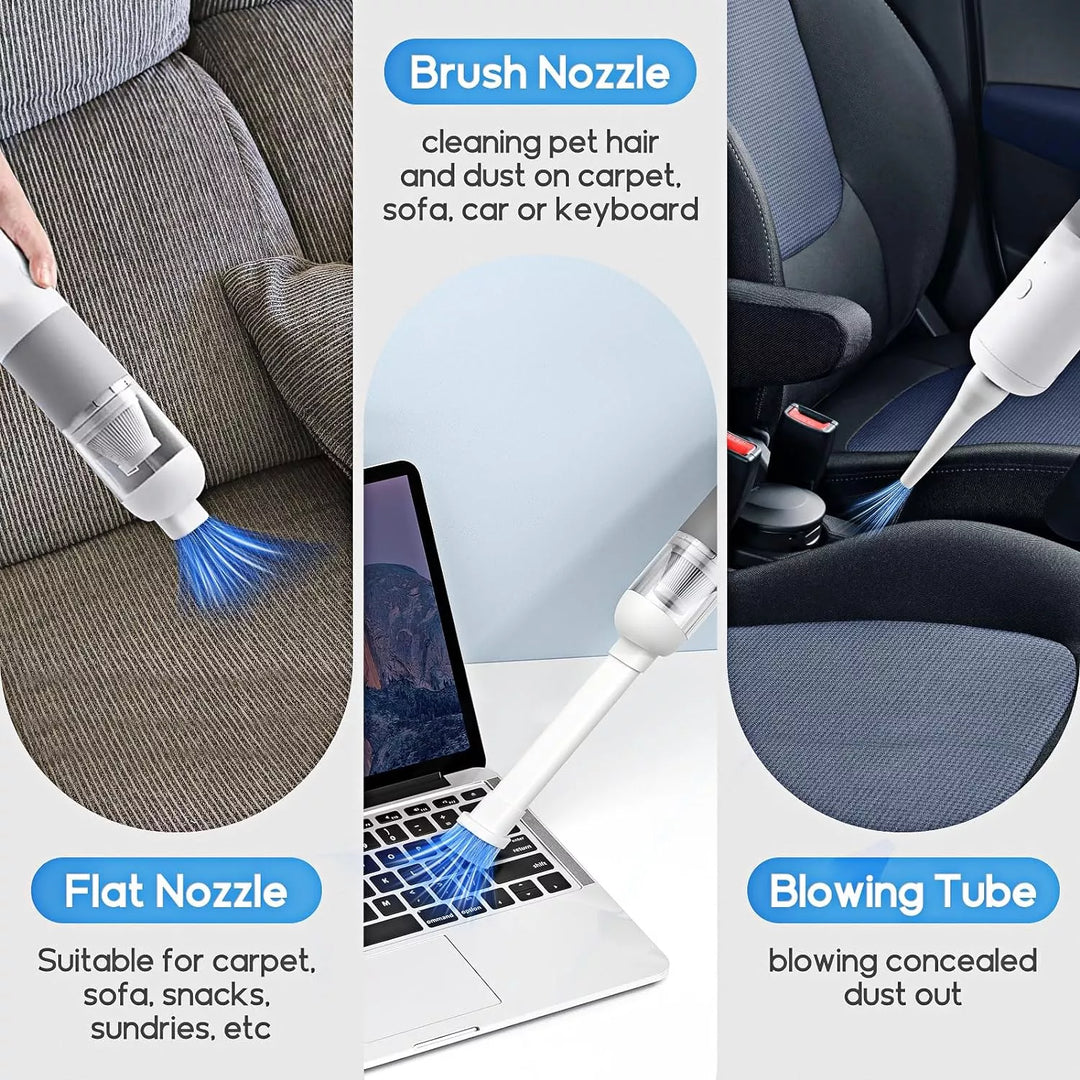 Powerful Portable Handheld Vacuum Cleaner for Car and Home - Strong Suction, Cordless, Rechargeable