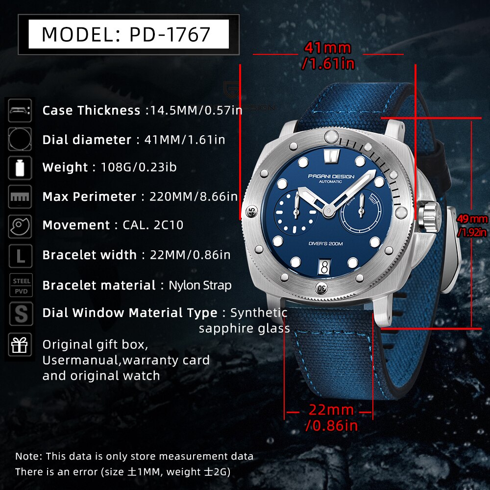 Men's Luxury Automatic Mechanical Diver Watch