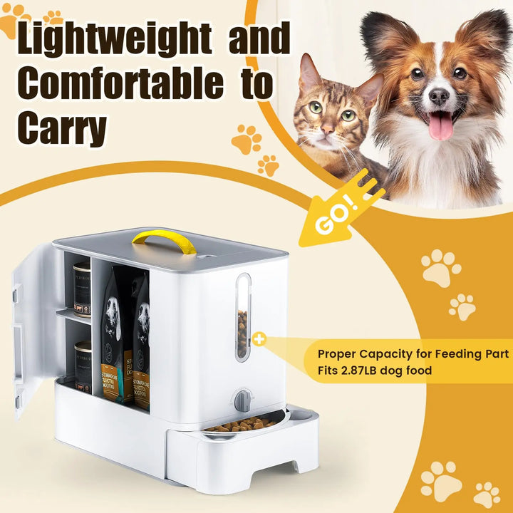 Waterproof Pet Dog Food Storage Tank and Feeding Station