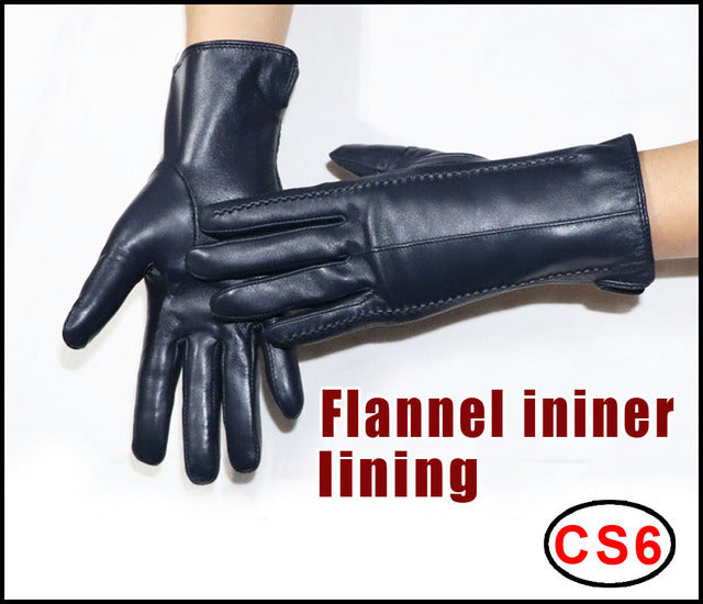 Women's Sheepskin Gloves Winter Warmth Plus Velvet Short Thi