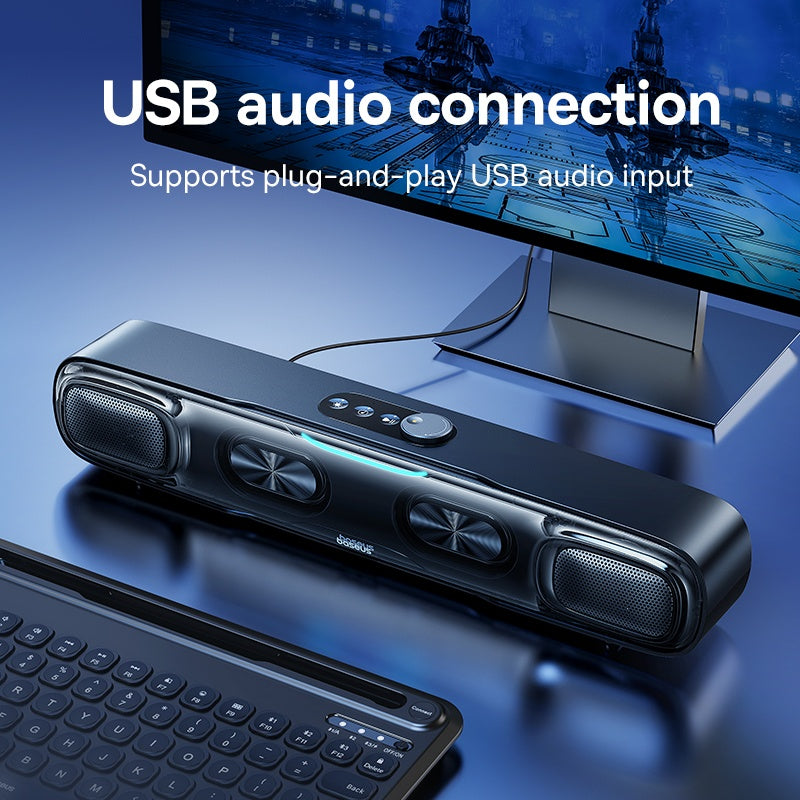 Portable Bluetooth Soundbar Speaker with 3D Surround Sound